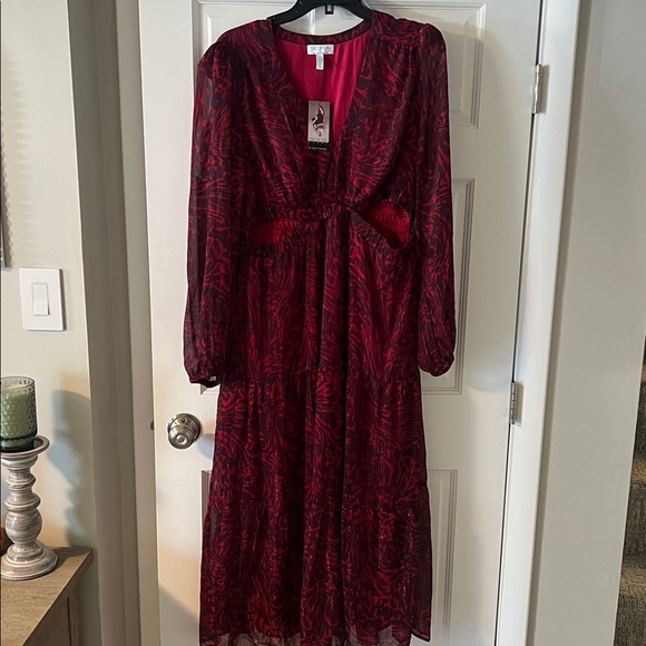 Sofia Vergara Women's V-Neck Cutout Long Sleeve Maxi Dress NWT - Picture 4 of 7